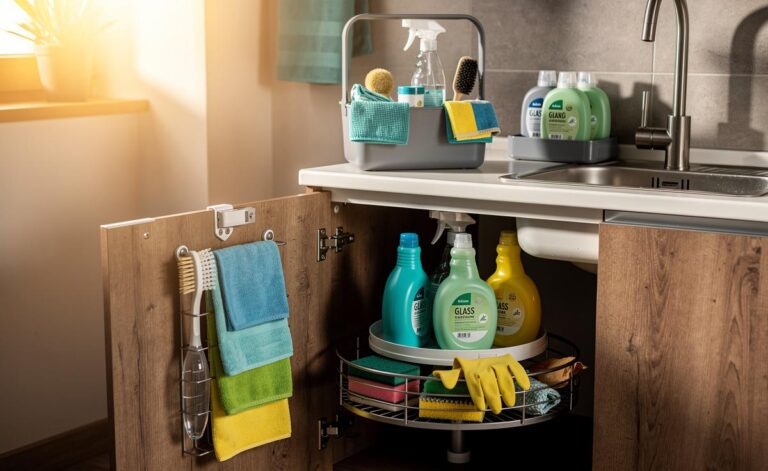Come Organizzare i Prodotti per le Pulizie in Spazi Piccoli Italiani
