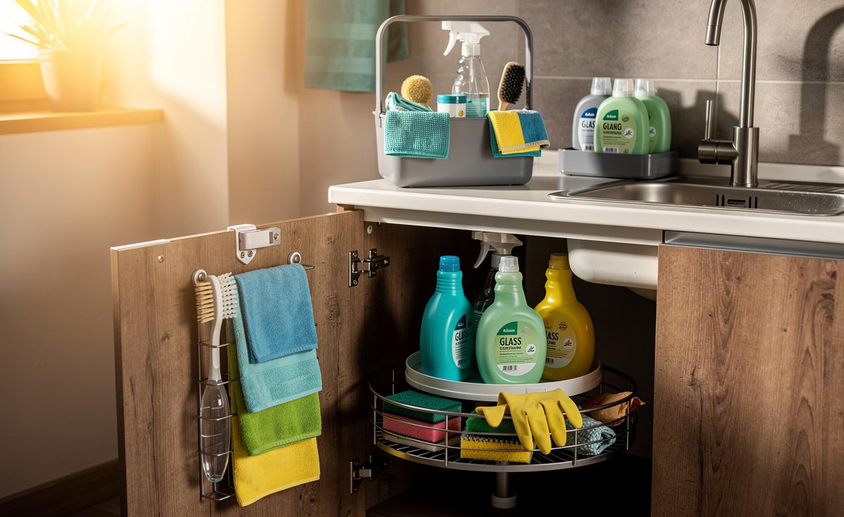 Come Organizzare i Prodotti per le Pulizie in Spazi Piccoli Italiani